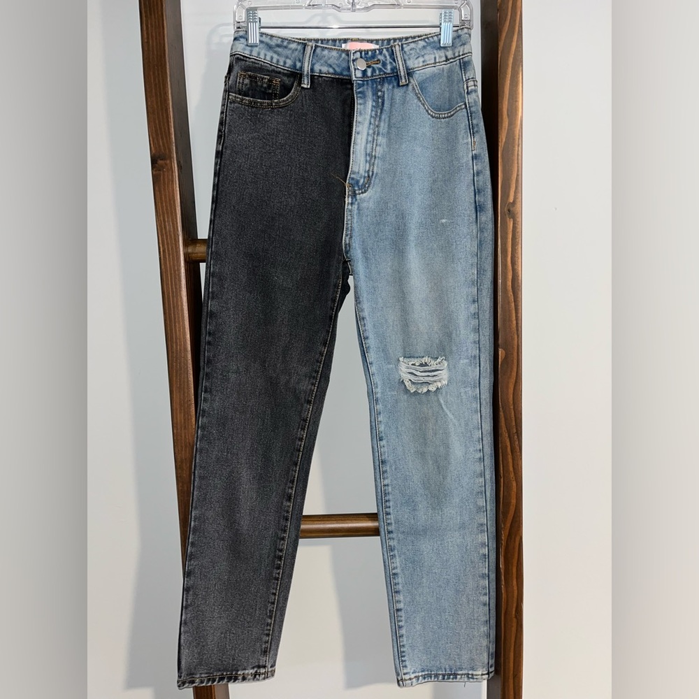 two toned jeans